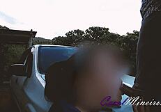 Starting the fun with my partner outdoors