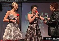 female and male strippers undress and tease the cfnm audience with erotic dancing