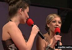 female and male strippers undress and tease the cfnm audience with erotic dancing