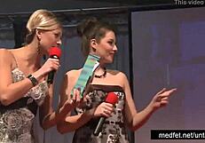 female and male strippers undress and tease the cfnm audience with erotic dancing