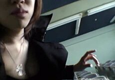 Cum-eating asian teen gives head 😏