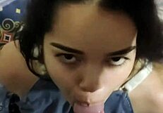 Beautiful couple in amateur compilation with deepthroat blowjob and facial cumshot