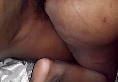 Phat ebony booty rides hard