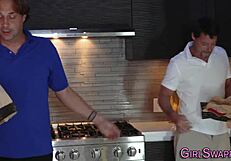 two teen 18+agers get facialized by old man in hardcore oral session