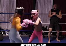 Cute Freeuse Teen 18+s Ready for Anytime Sex in Boxing Ring! Gia Dibella and Summer Vixen!