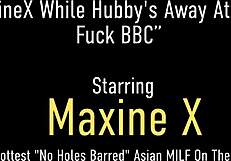 Asian MILF Maxine deepthroats and skinny dunks while being ridden like a saddle