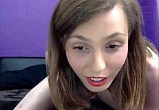 Super Hot Young 18+ Trap Masturbates on Cam Close-Up