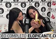 Mielcita Y Almendra Chupan La Banana Con Crema Y Se La Tragan