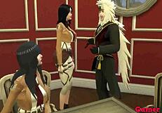 Naruto’s Jiraiya and a number of fans having sex with each other