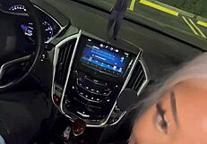 wow, sloppy ebony deepthroat while listening to music!