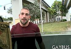 Monster wang dominates in gay porn action