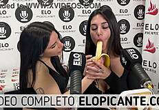 Mielcita Y Almendra Chupan La Banana Con Crema Y Se La Tragan