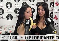 Mielcita Y Almendra Chupan La Banana Con Crema Y Se La Tragan