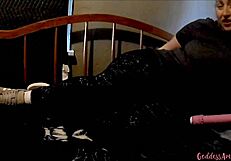 Fucking Pussy in Silky Floral Panty