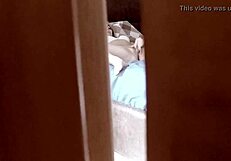 Man, spying on teen stepdaughter masturbating in bedroom is insanely hot!