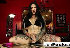 sexy tattooed babe gives jerk off instructions