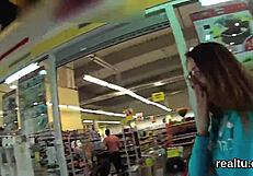 beautiful czech chick SEDUCED in the MALL and SCREWED in POV