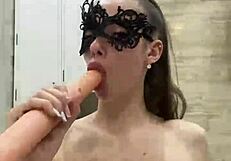 Intriguing Fucking my wet pussy with a dildo until I cum hard