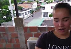 latina mother in law sucking big cock on the roof