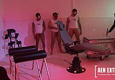 Lisa Rose's gangbang cum bath from four studs!