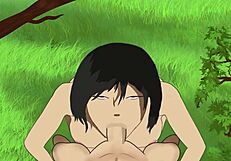 Mikasa Gives Blowjob In Lovely Weather! Gets Cumshots On Face In Aot!