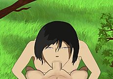 Mikasa Gives Blowjob In Lovely Weather! Gets Cumshots On Face In Aot!