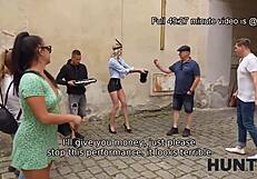 Hunt4k captures blonde Czech babe in wild public fuck.