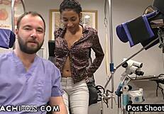Miss Mars gets ejaculating Hitachi wands from Doctor Tampa during a physical examination in a Florida hospital