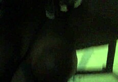 Bold display of huge tits and ass in action