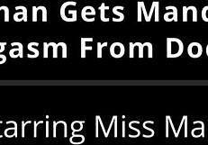 Miss mars moans through vibrator orgasms in doctor's office.