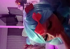 Giggling cumslut deepthroats monster cock