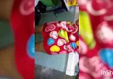 American Prostitute with Big Tits and Ass Masturbates While Cooking, Seasoning Food