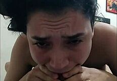 Is a video about the slimb vixen deepthroating and the oral skills she has