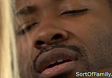 Interracial Teen Sucking Black Stepdad's Cock 😏