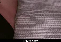 Man, this horny stepdaughter really knows how to work it hard!