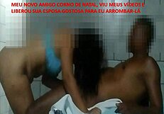 My new cuckold friend released his wife for intense interracial fucking