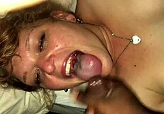 I got face fucked hard and took a messy facial