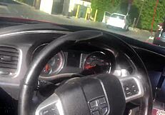 natalia queen sucks dick at car wash while driving