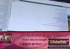 Swallowing action on a chubby cam girl’s big dick