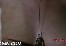 As a result of applying a humiliating affect on restrained beauty