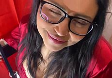 Surprise blowjob after the interview, cum in her mouth 😈 - mamicolombiana