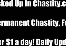 Locking naughty cock up tight