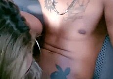 blonde girl sees big black cock and immediately wants to suck it - thai camargo with joao o safado