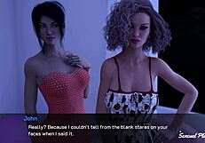 lust theory blonde and brunette in threesome with handjob and deepthroat