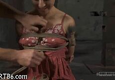 Pornstar explores sadomasochism intensely.