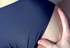 Girlfriend bent over in doggystyle, rides cock cowgirl, deepthroats, orgasms, cum on big ass