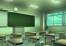 Elder teacher teaches disobedent students strict discipline in eroge series