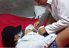 Helping my stepsister with her request outdoors