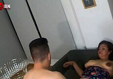 Petite Alexxxtreme Seduced by Busty Milf in Room