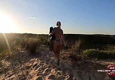 Melody antunes caresses her big ass on the beach